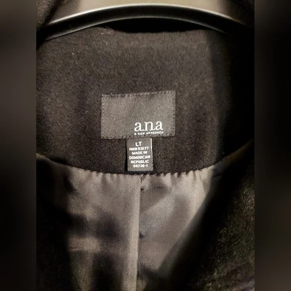 Black Hooded Women's Coat - Picture 3 of 4